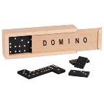 Gioco domino in scatola di legno