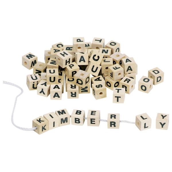 goki Buchstabenwürfel bunt ca 325 Stück aus Holz 58908w. 
