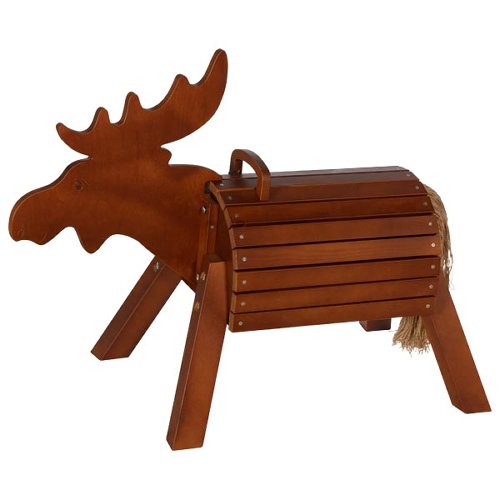 Garden moose Ole, seat height 50 cm, wood, glazed