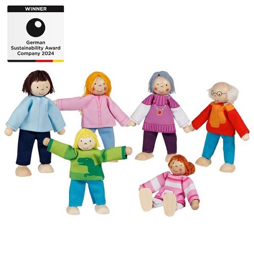 Bambole flessibili famiglia moderna