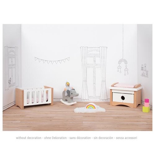 Doll furniture style, baby room