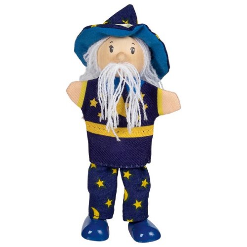 Finger puppet with legs wizard