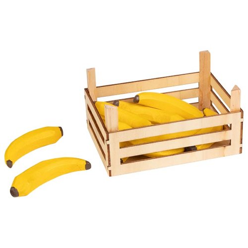 Bananas en caja de madera