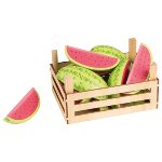 Melons in fruit crate