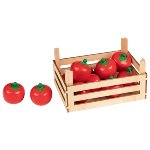 Tomates en caja de madera
