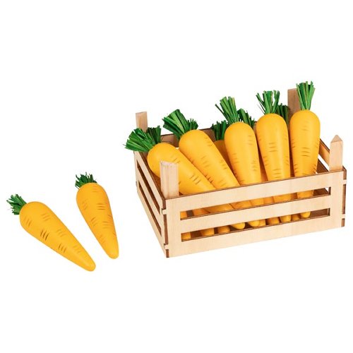 Carrots in vegetable crate