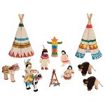 Muñecos articulados de nativos americanos