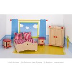 Muebles para muñecas flexibles, dormitorio