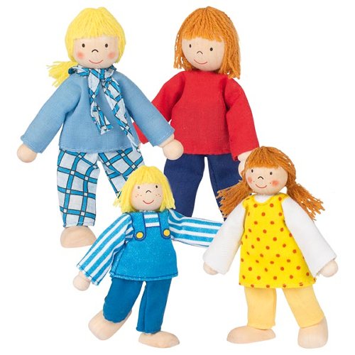 Famille moderne, poupées articulées
