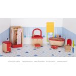 Muebles para muñecas flexibles, cuarto de baño
