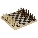 Chess game in plywood cassette
