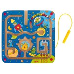 Magnetic maze board space