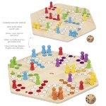 Ludo jusqu'à 6 joueurs, imprimé recto-verso