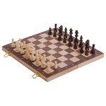 Chess set in a wooden hinged case