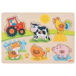 Puzzle à encastrements à la ferme