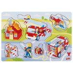 Pompieri in azione, puzzle con pomelli