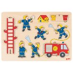 Stand-up puzzle fire department