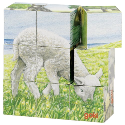 Farm animals, cube puzzle