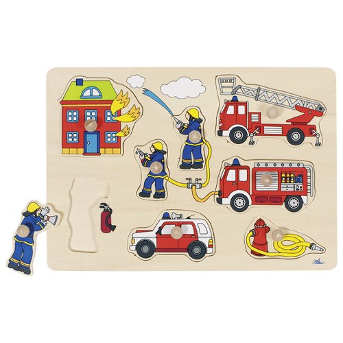 Pompiers, puzzle à encastrements
