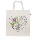 Bolsa de algodón corazón, para pintar