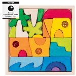 Landscape puzzle Honolulu with 3 glass stones, 23 x 23 x 3