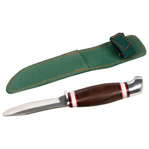 Carving knife with nylon case including belt loop