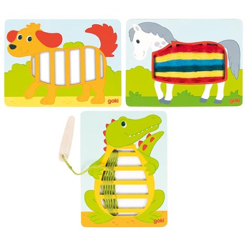 Weave patterns crocodile, dog, horse