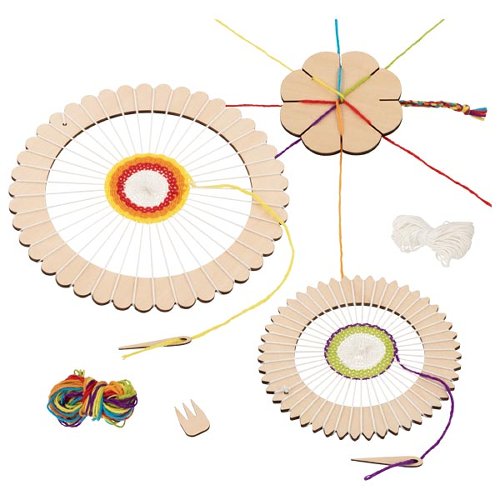 Kit créatif, métier à tisser rond et fleur à tricoter