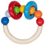 Touch ring half-round with beads and 2 rings