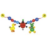 Pram chain duck, ladybird, frog with clips