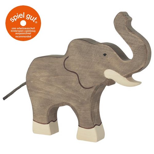 Elephant, trunk raised