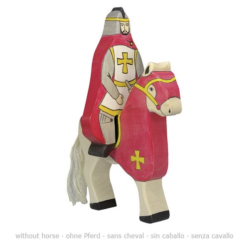Chevalier rouge avec manteau, à cheval (sans cheval)
