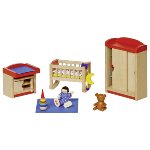 Furniture for flexible puppets, childrens room