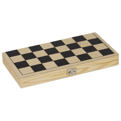 Chess game in plywood cassette