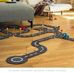 Floor road track with 2 vehicles