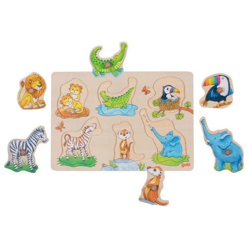 Encaje con dibujos escondidos Mama y su hijito II