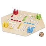 Ludo for up to 6 players, printed on both sides