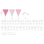 Buchstabenwimpelkette rosa, mit 10 Wimpeln