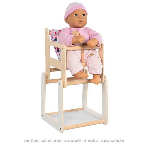 Doll's high chair with table, 2in1