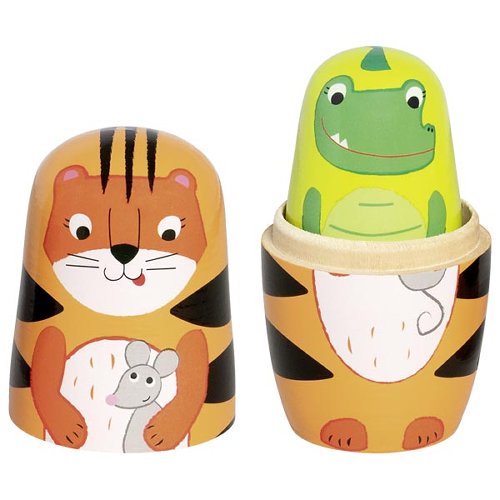 Matryoshka dolls, tiger Tavi and his friends