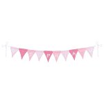 Buchstabenwimpelkette rosa, mit 10 Wimpeln