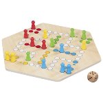Ludo for up to 6 players, printed on both sides