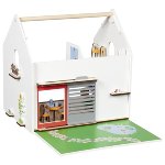 Tragbares Puppenhaus Eco House, mit Zubehör